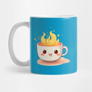 a cute cup of tea fire and burn Mug